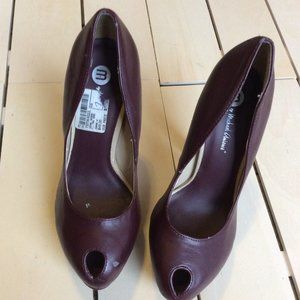 Peep-Toe Brown Pump